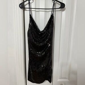 Urban Outfitters Black Sequin Dress